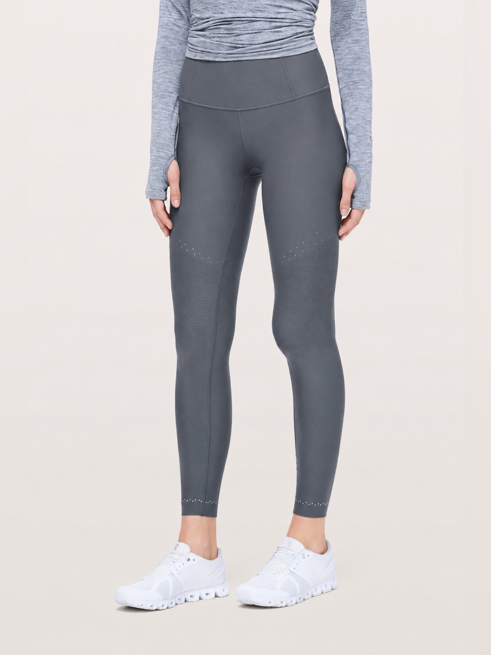 Lululemon Zoned In Tights Leggings Gray Size 6 1162
